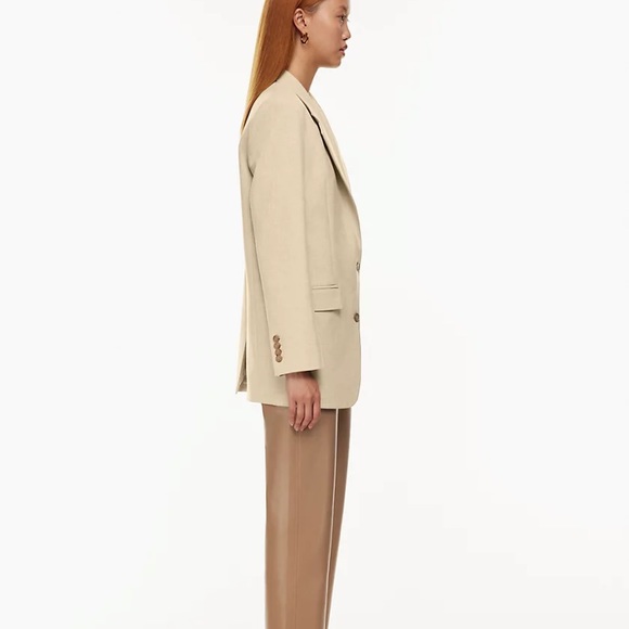 Babaton Agency Blazer in Heather Oat Beige - Picture 3 of 10